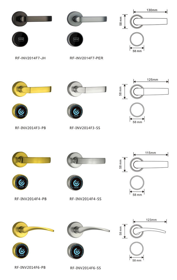 英诺维智能感应锁（INV2014F） 晶炫玻璃面板、双向手柄操作