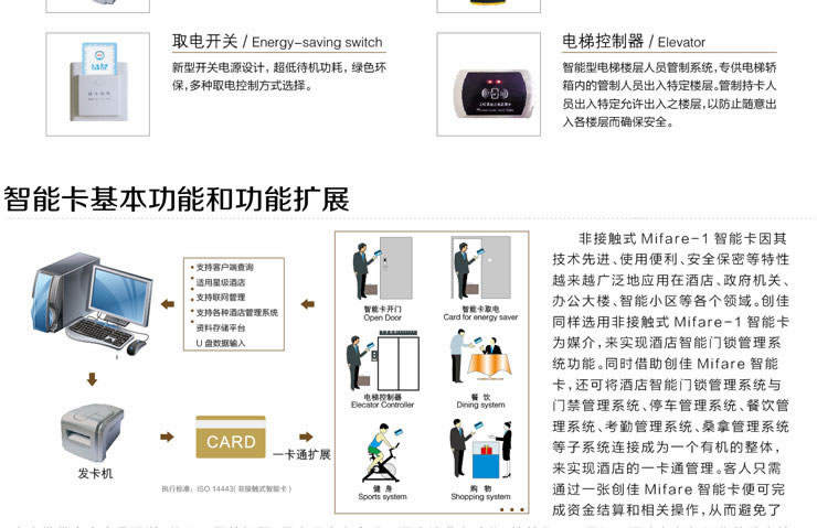 同创新佳智能锁 五星级酒店感应锁