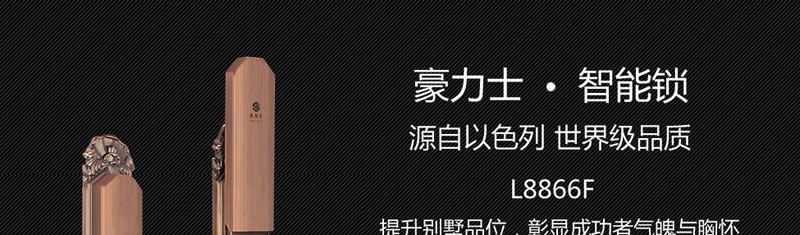 豪力士别墅指纹锁 手机感应智能家居联动密码智能锁双开别墅门锁