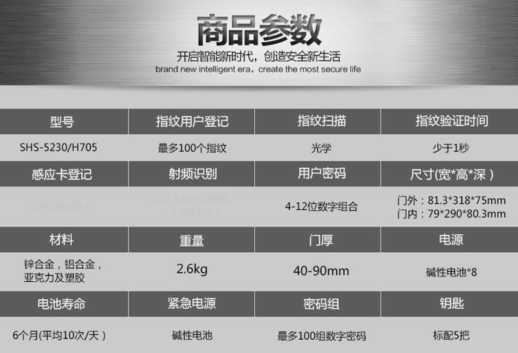 三星指纹密码锁H705 大门防盗电子锁