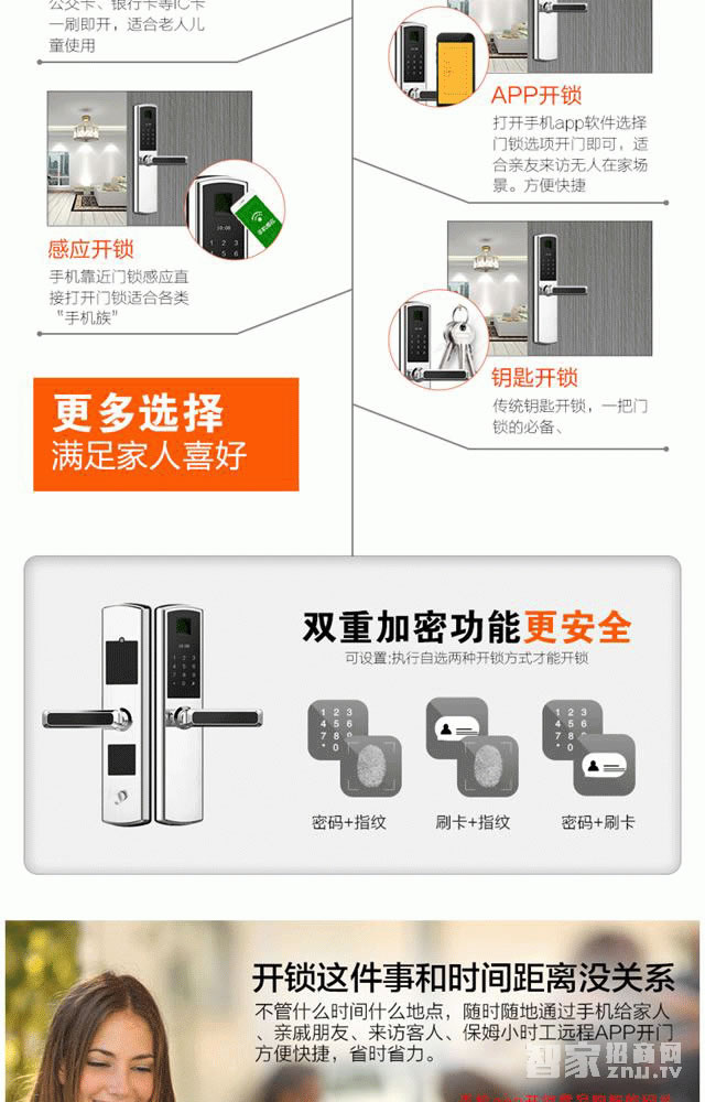 百思易智能门锁 高端物联网智慧锁 多种开锁方式/双重加密/不锈钢锁壳