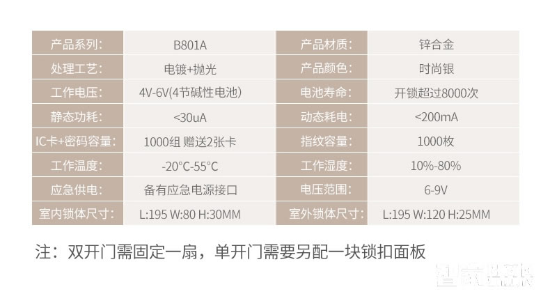 欧索尔智能锁玻璃门指纹锁 办公智能电子密码锁