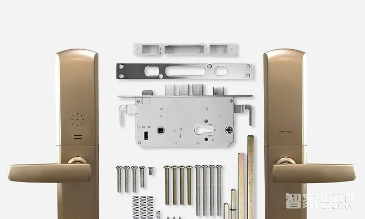 智能屋指纹锁 家用智能锁(香槟金)
