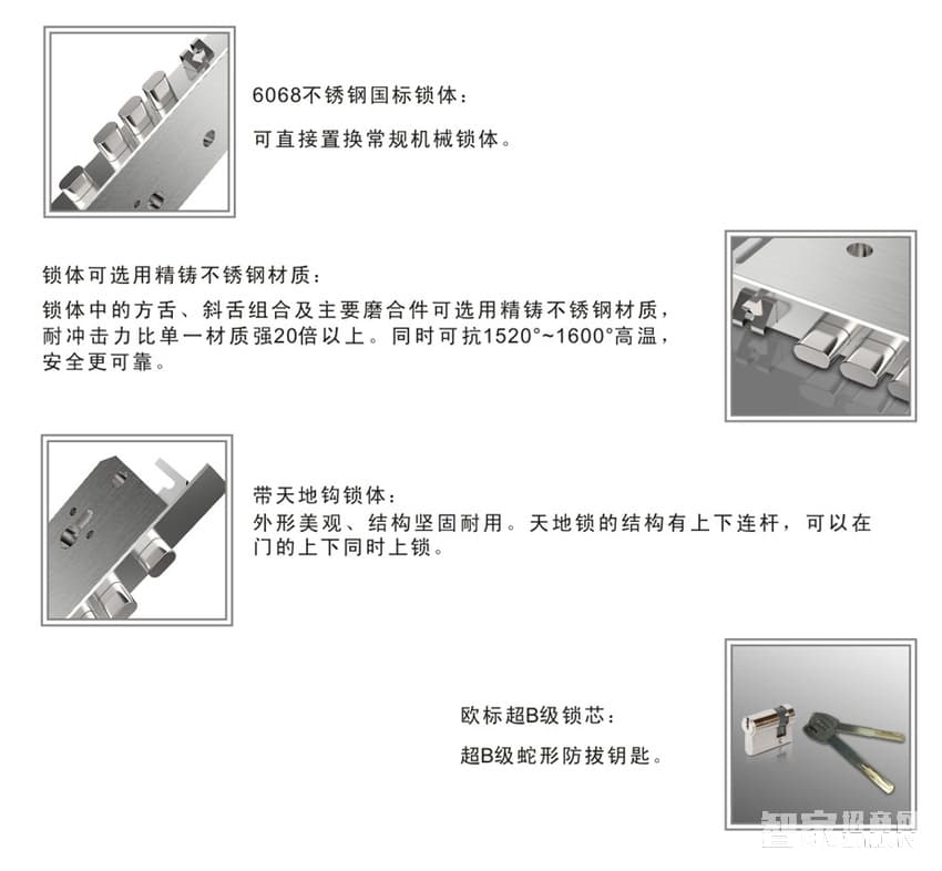 力维智能锁 MT-1380/36家用指纹锁密码锁 力维智能锁直板亮铬防盗锁