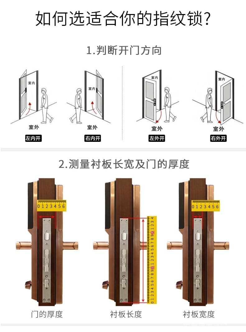 天玥指纹锁 别墅公寓智能锁 刷卡密码锁