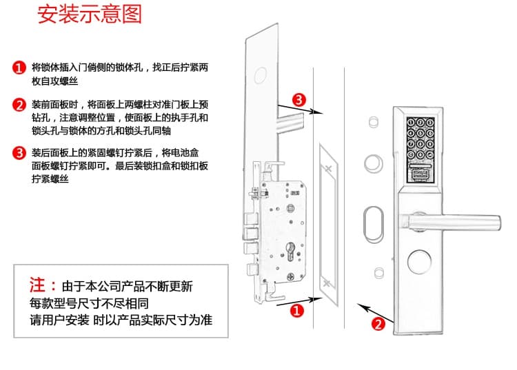 欧瑞防盗门锁刷卡锁 宾馆酒店通用型磁卡锁