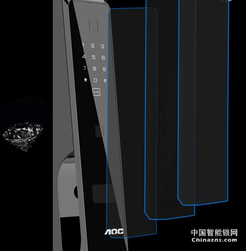 AOC智能锁 全自动磁卡锁 家用电子门锁