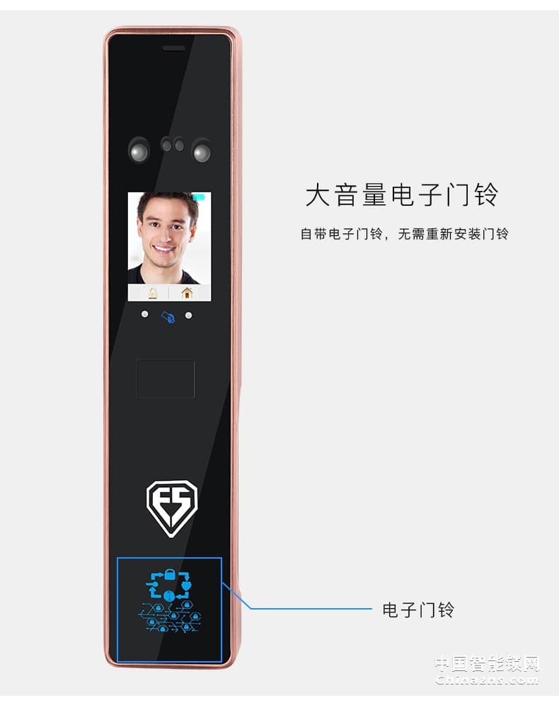 因硕人脸识别锁 全自动指纹锁 刷脸智能门锁