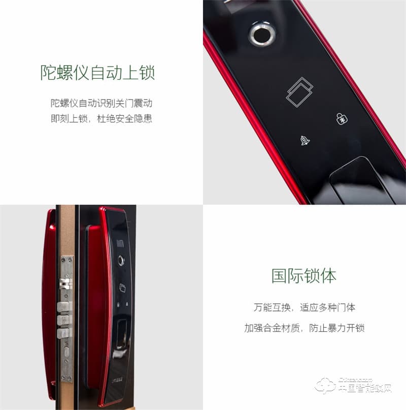 朗凯斯L910智能锁 家用防盗门锁 指纹密码锁