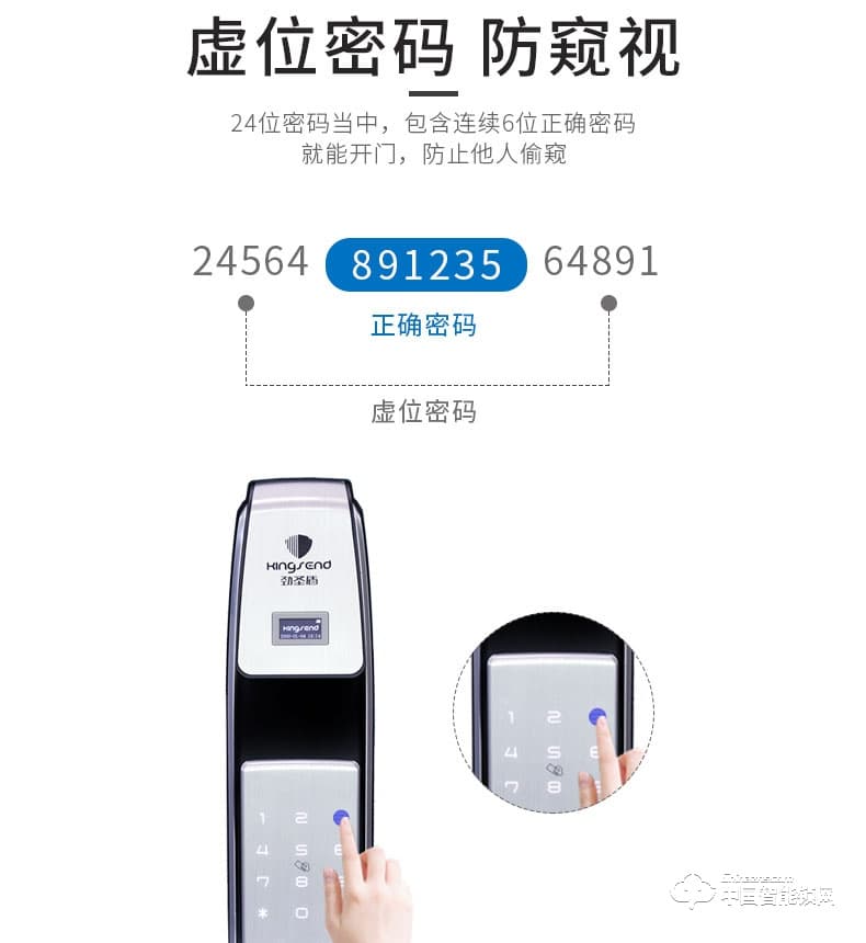 劲圣盾指纹锁 全自动感应防盗门家用指纹锁