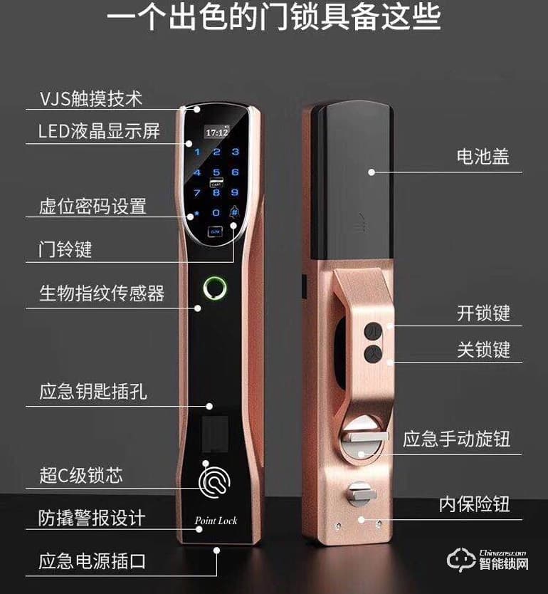 Point Lock智能锁  酒店公寓密码刷卡锁