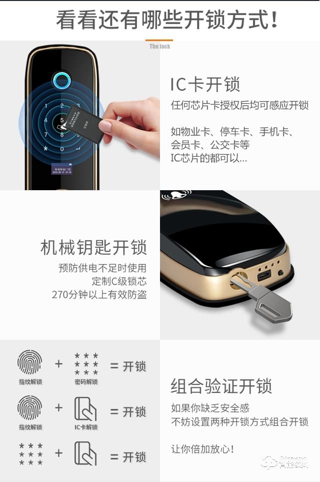 深丽安智能锁 A2家用防盗门木不锈钢门锁