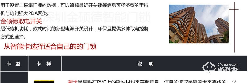 金硕德智能锁 501酒店刷卡锁