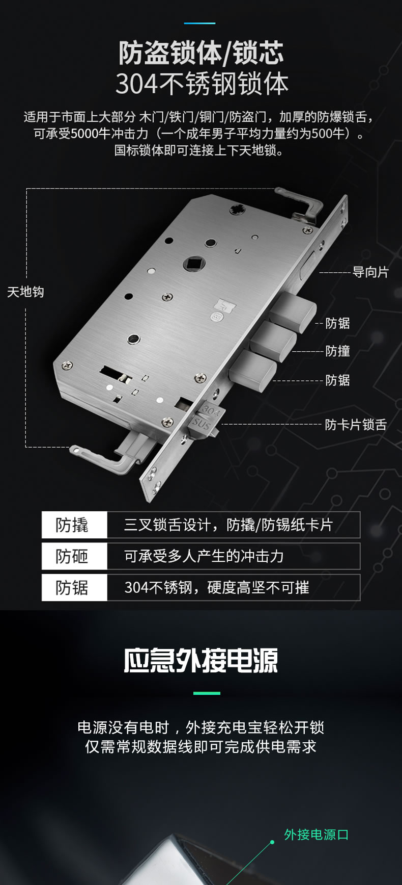 威仕盾智能锁 家用大门智能锁防盗门锁