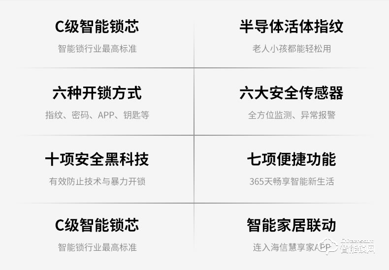 海信智能锁 E3C指纹锁智能锁家用防盗门远程密码锁