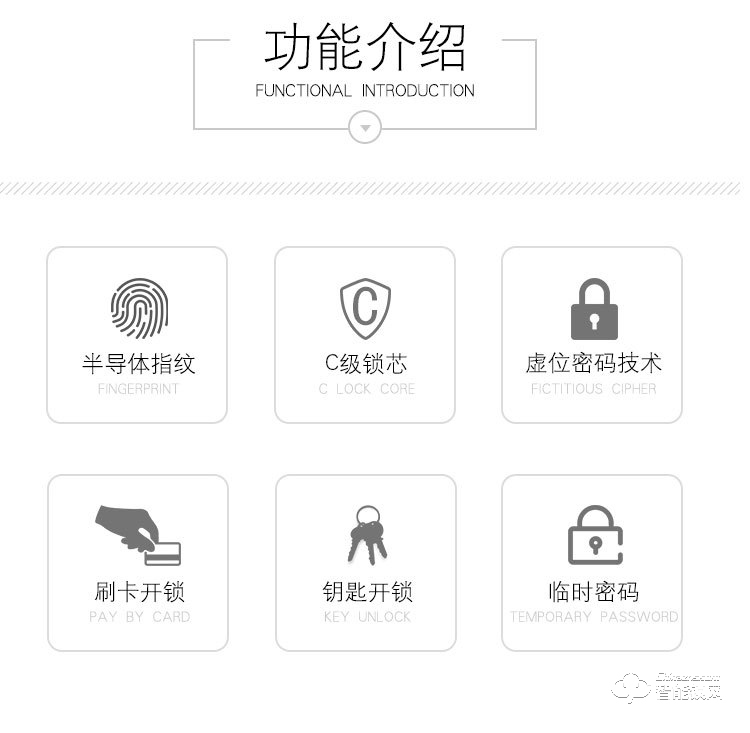 夕上智能锁 C1电子门锁全自动指纹密码锁