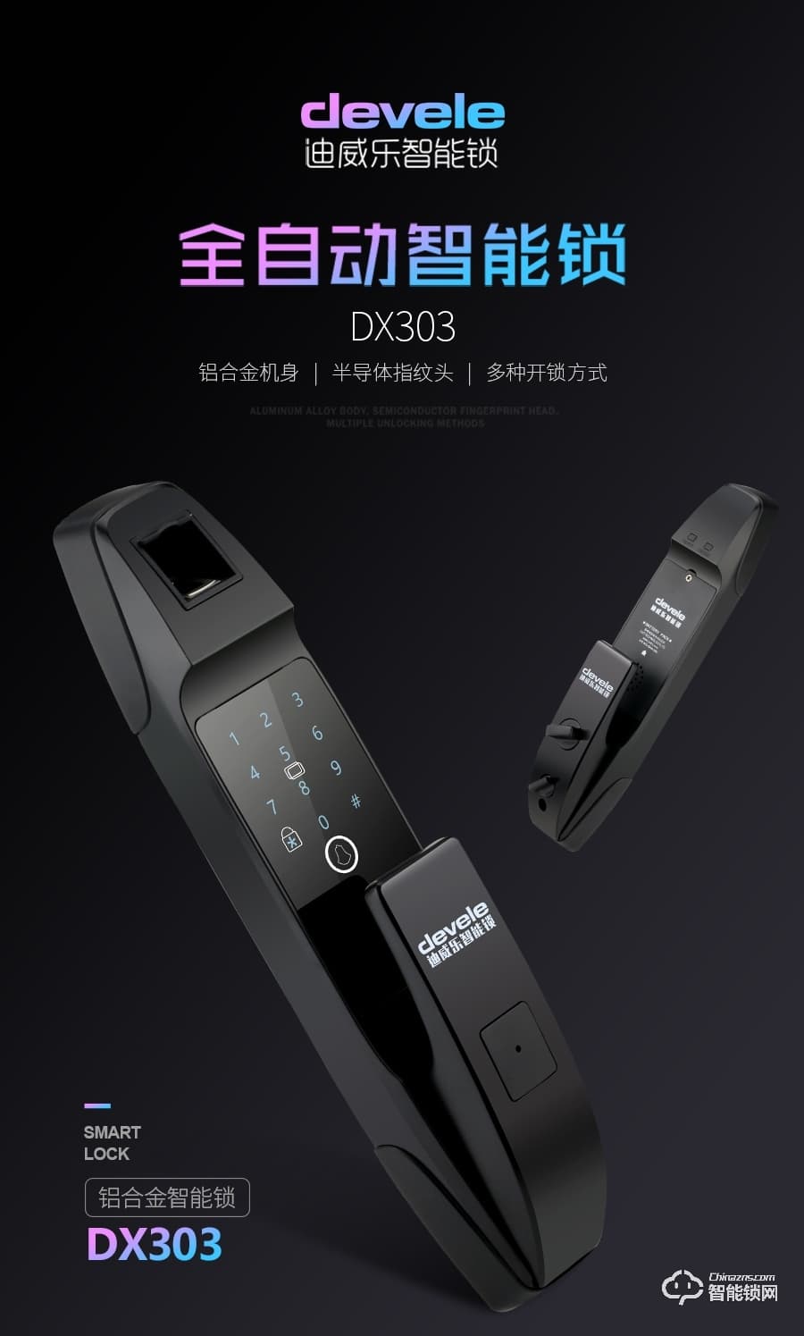 迪威乐智能锁 DX303家用防撬防盗门锁