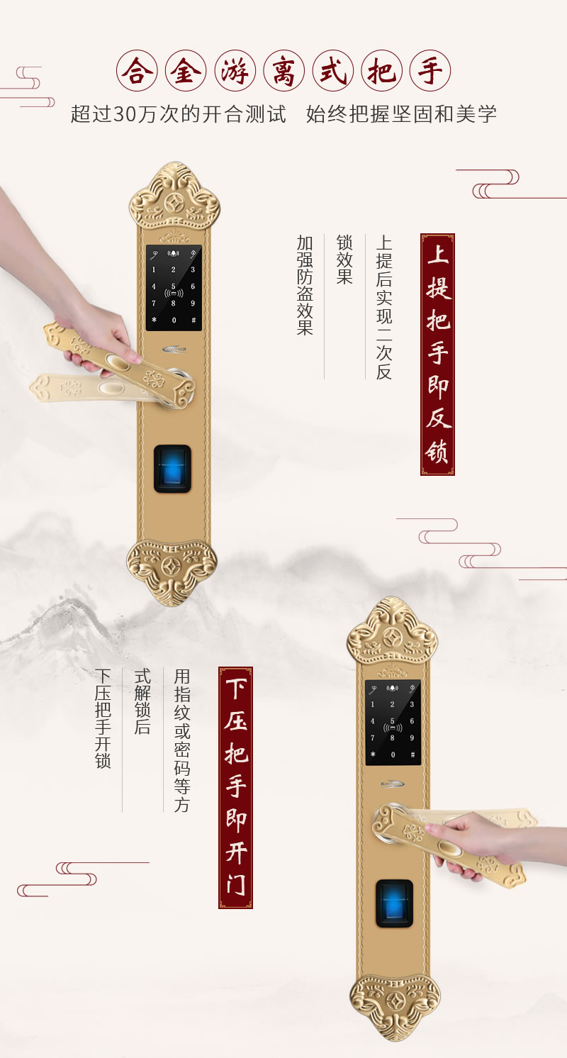 金网通智能锁 2803S全触摸面板密码锁