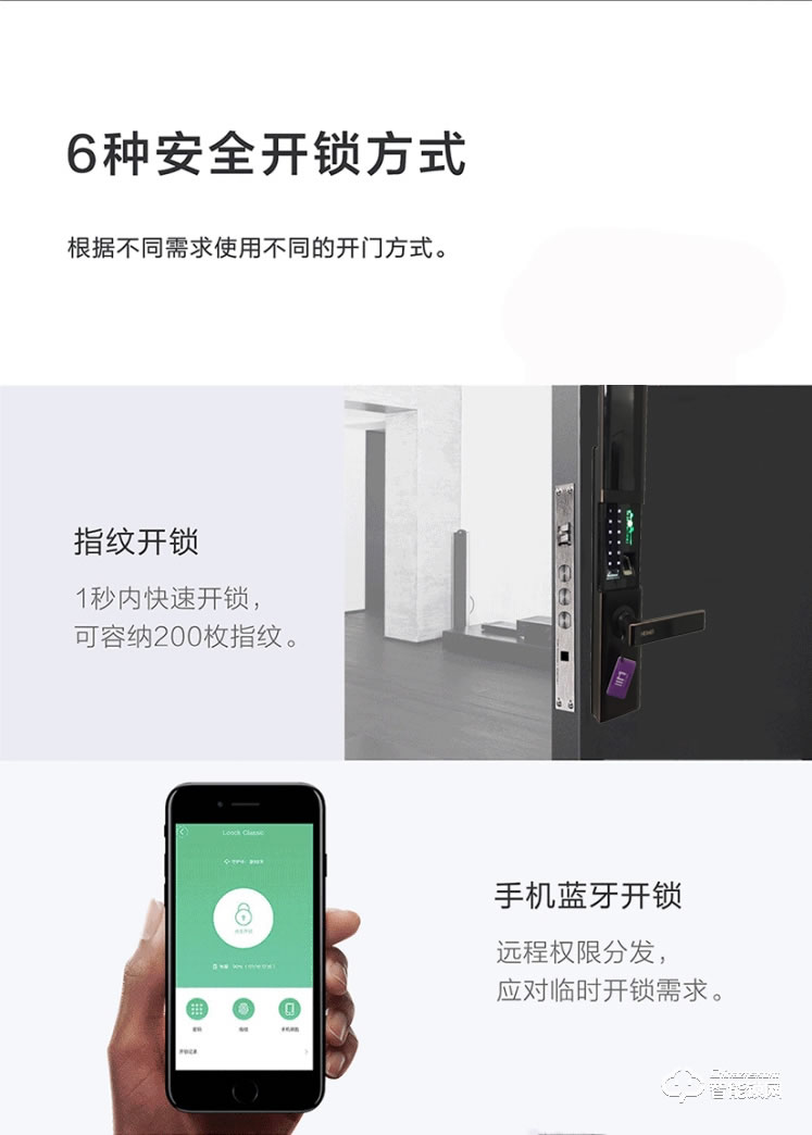 黑玫智能锁 SN-718子手机APP远程遥控智能锁