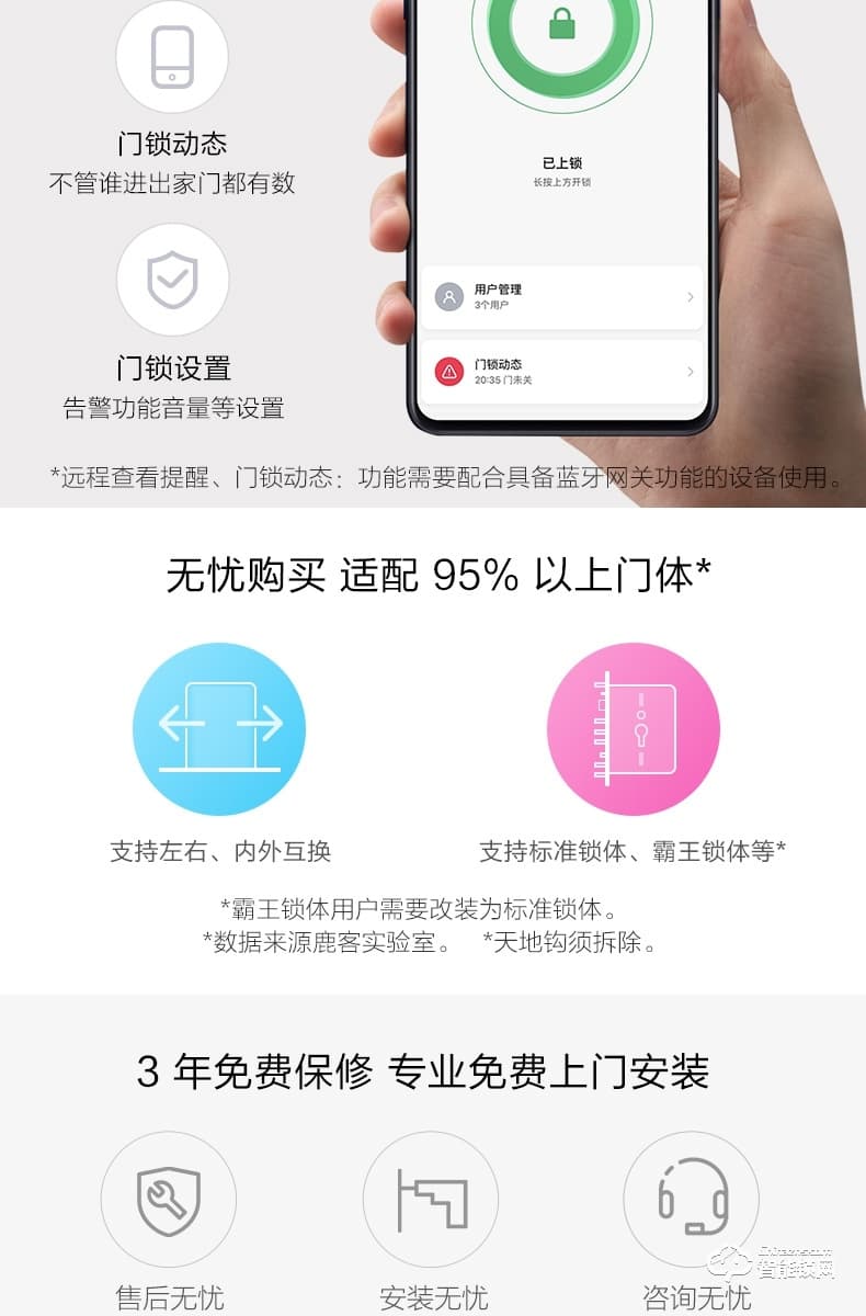 小米智能锁 米家智能门锁推拉式指纹密码锁