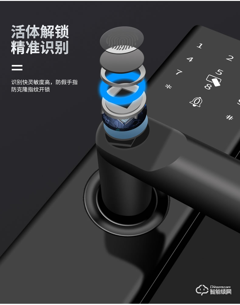 超人智能锁 L6家用防盗门密码锁大门智能锁