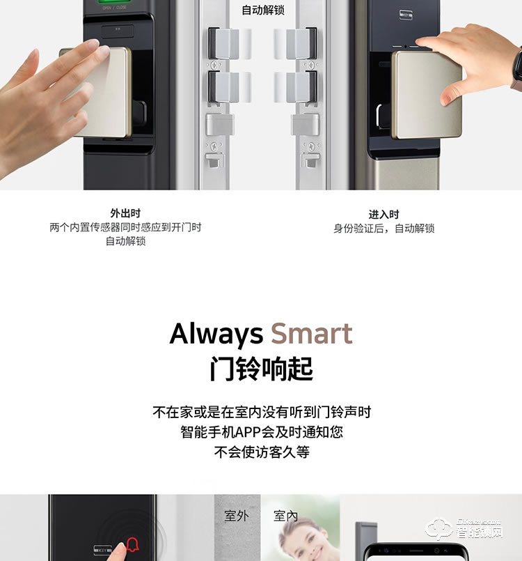 三星智能锁 SHP-DR719全新一代物联网智能锁