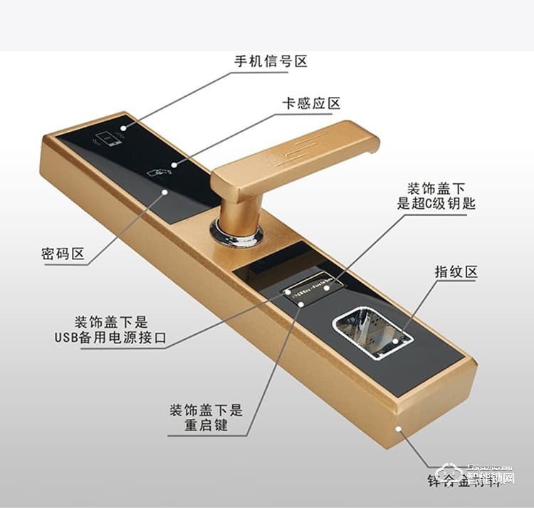 上成智能锁 z07高端指纹锁防盗门锁