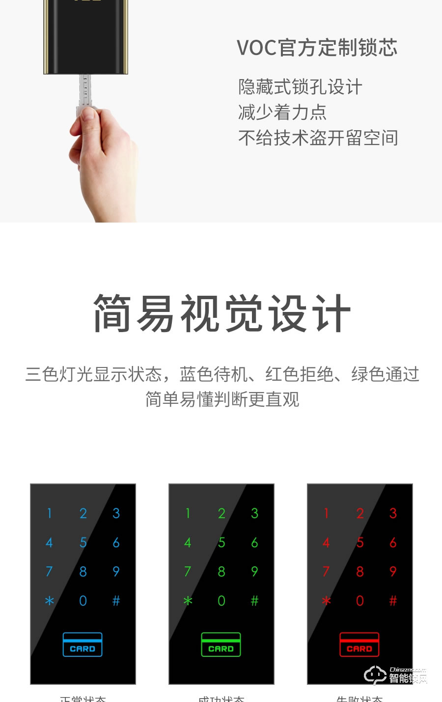 VOC智能锁 X9全自动家用防盗门安防智能锁