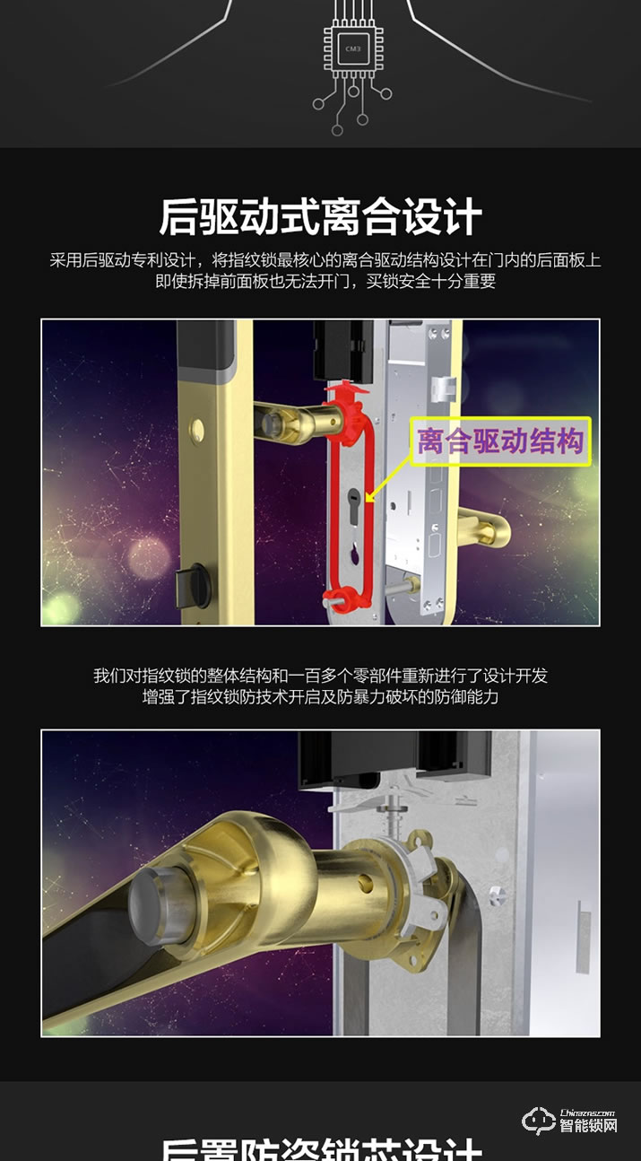 居联智能锁 F006防盗指纹密码锁