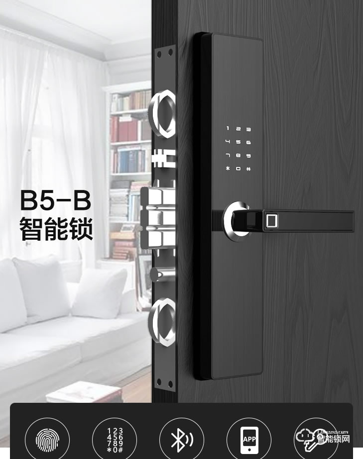 居联智能锁 B5-B虚位密码活体指纹智能指纹锁