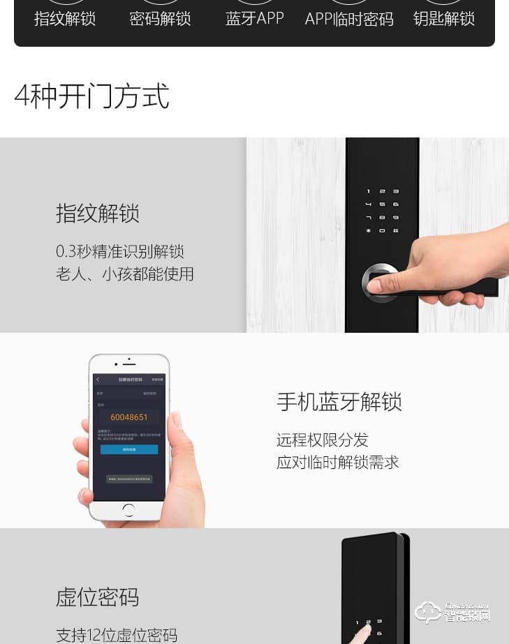 居联智能锁 B5-B虚位密码活体指纹智能指纹锁