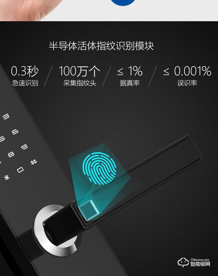 居联智能锁 B5-B虚位密码活体指纹智能指纹锁