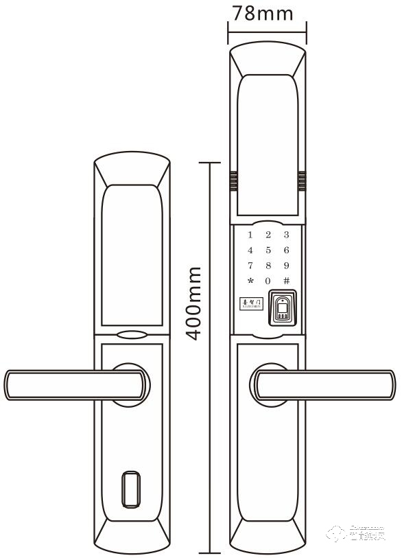 喜智门智能锁 XZM-701滑盖密码指纹智能锁