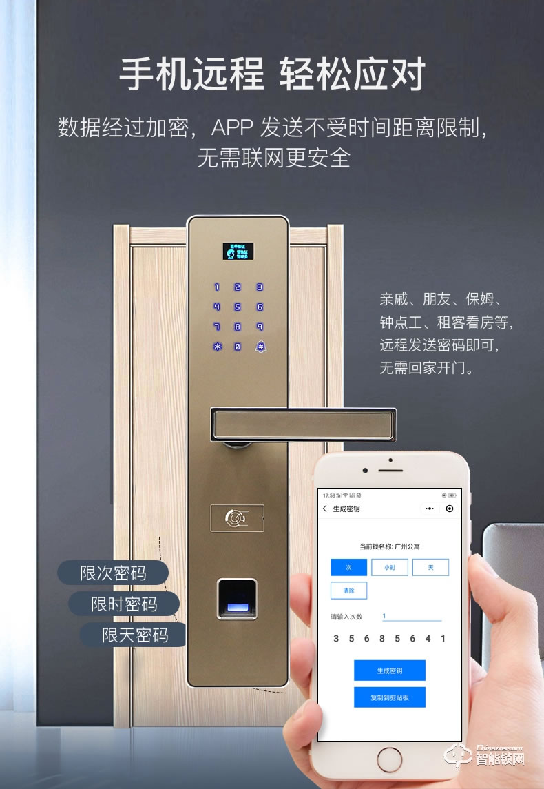 巨久智能锁 8829家用防盗门智能指纹锁