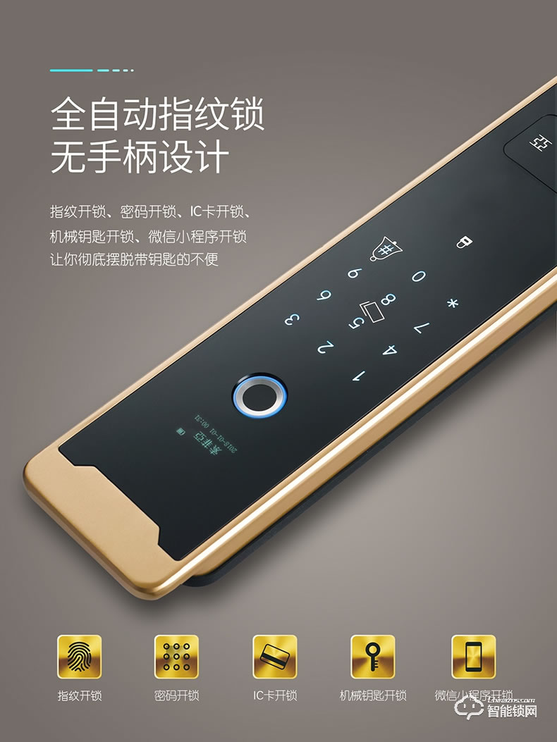 索菲亚智能锁 S10R防盗门家用磁卡密码锁