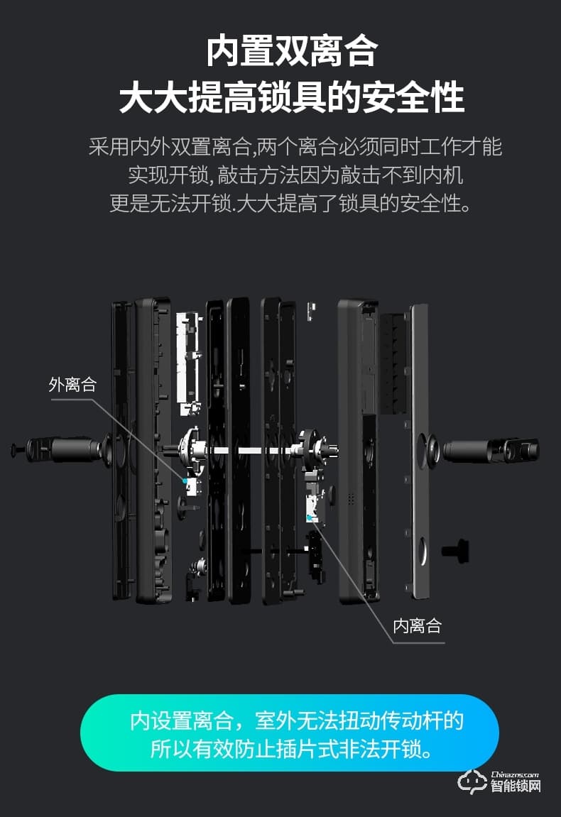 罗曼斯智能锁 G3家用防盗门指纹锁电子门锁