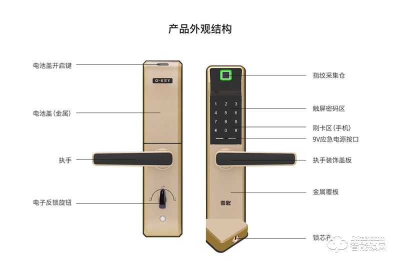 乐开智能锁 D02-11工程锁防盗门智能锁