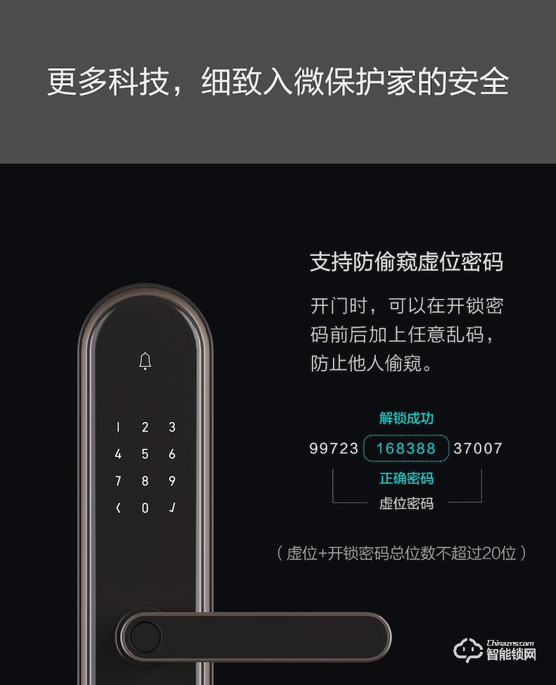 绿米智能锁 HL家用防盗指纹电子智能门锁