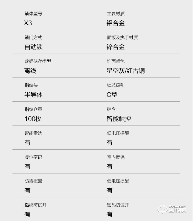 金指码智能锁 X3全自动智能指纹锁家用电子锁