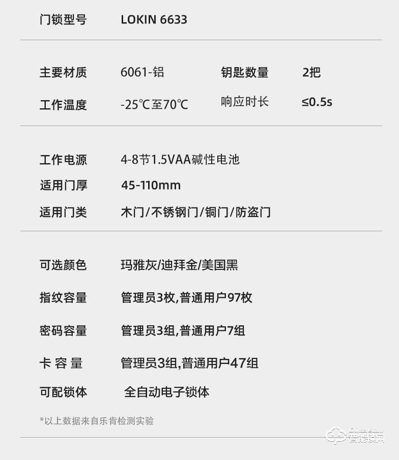 乐肯智能锁 6633全自动静音智能锁