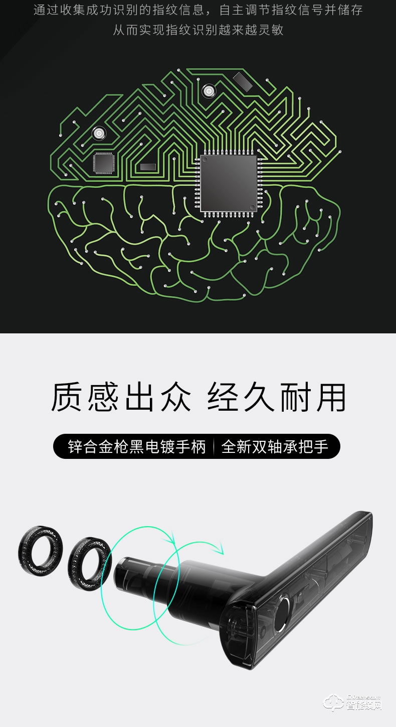 金指码智能锁 K51一握开防盗门智能门锁电子锁