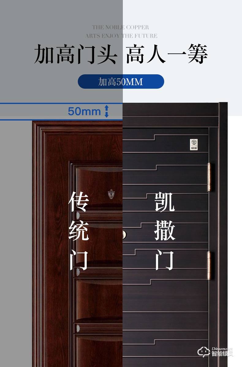 挺固智能门 凯撒系列家用入户门子母门
