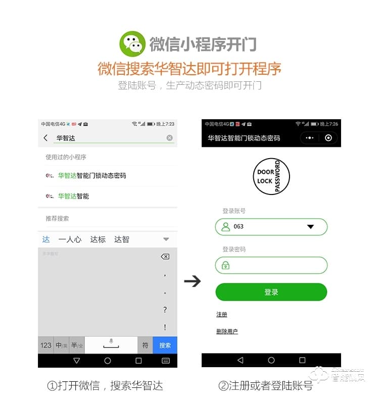 华智达智能锁 HZD-062家用防盗门大门锁