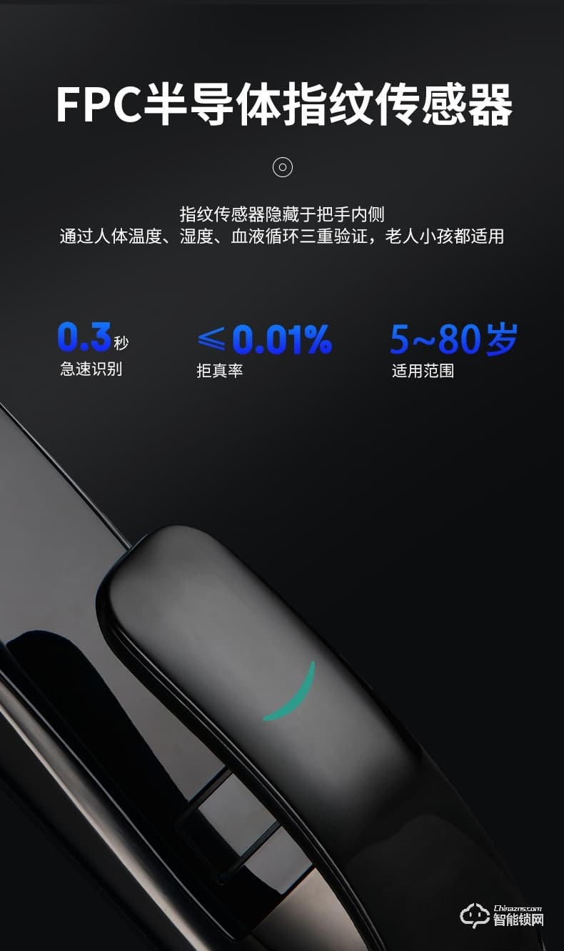 浅指智能锁 SL-G5家用防盗门全自动刷卡锁
