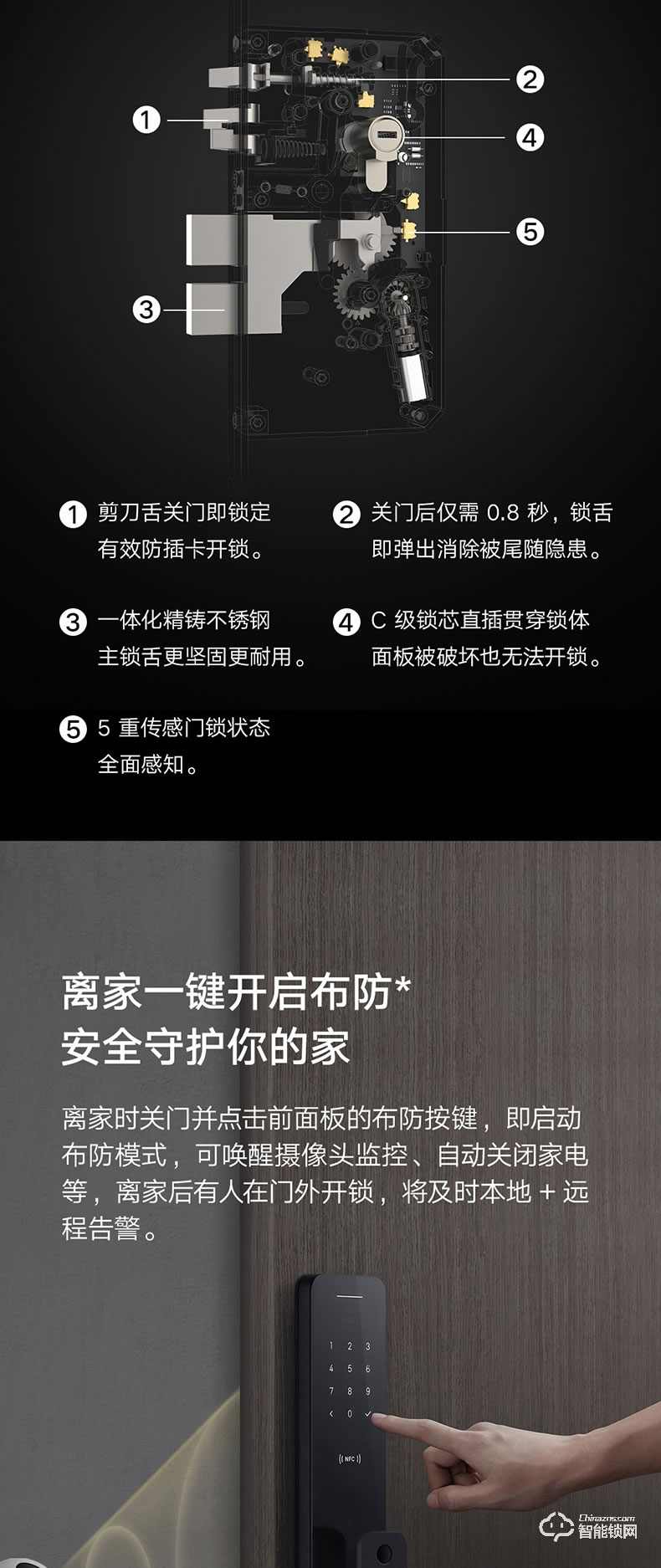小米智能锁 全自动智能门锁推拉密码锁