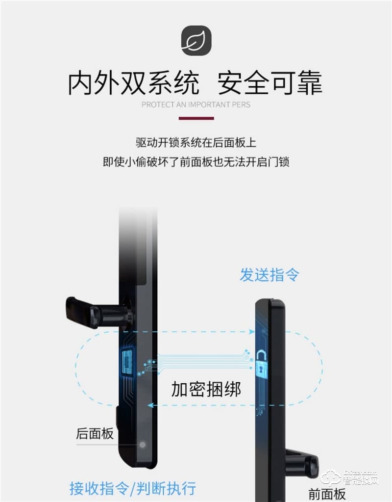 亚太天能智能锁 T52h家用防盗门电子密码锁