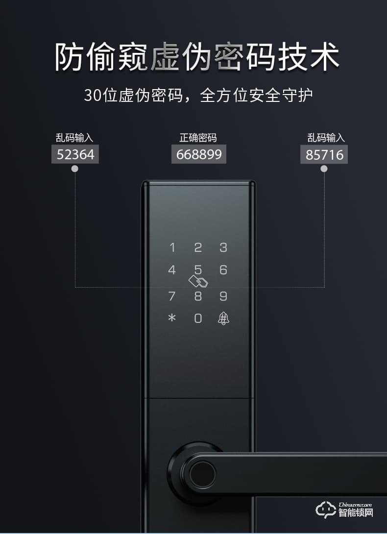 小益智能锁 E205T家用防盗门全自动电子密码锁