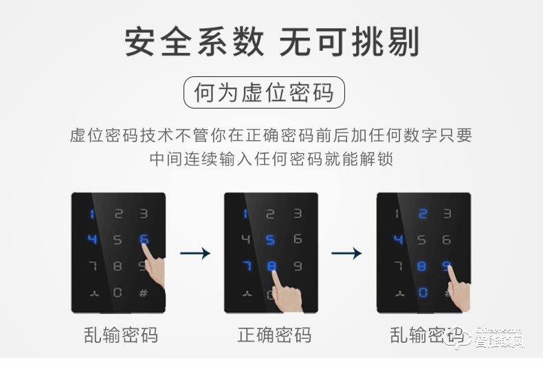 唐缔智能锁 QL01家用推拉式指纹密码锁