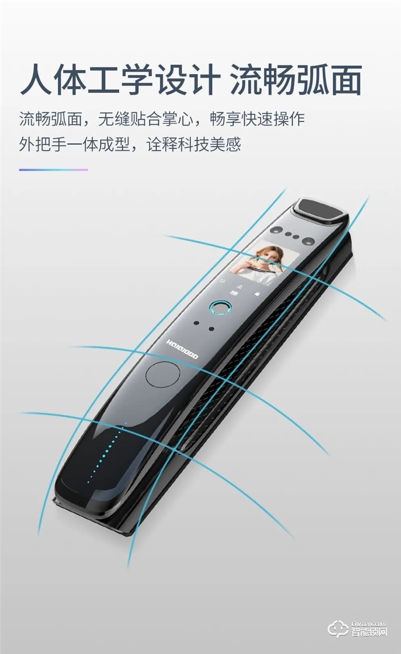 皇家金盾人脸锁 F60全自动人脸指纹密码锁