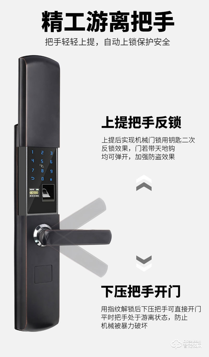 顾乐智能锁 806家用滑盖防盗智能锁